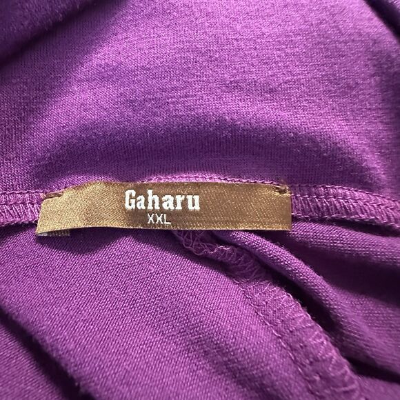 Gaharu Top Women’s XXL Floral Print Cute Long SL Button Cowl Neck Casual Tunic - Picture 9 of 12